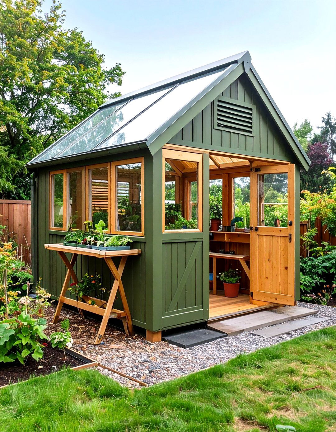 Potting Shed With Built In Workbench - 20 Garden Shed Ideas