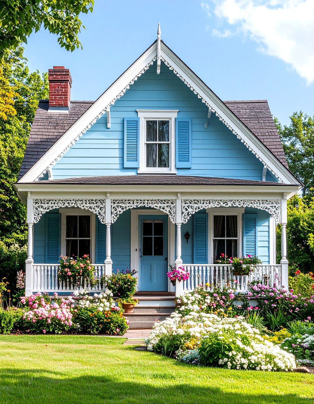 Powder Blue Victorian House Color - 20 blue victorian house colors