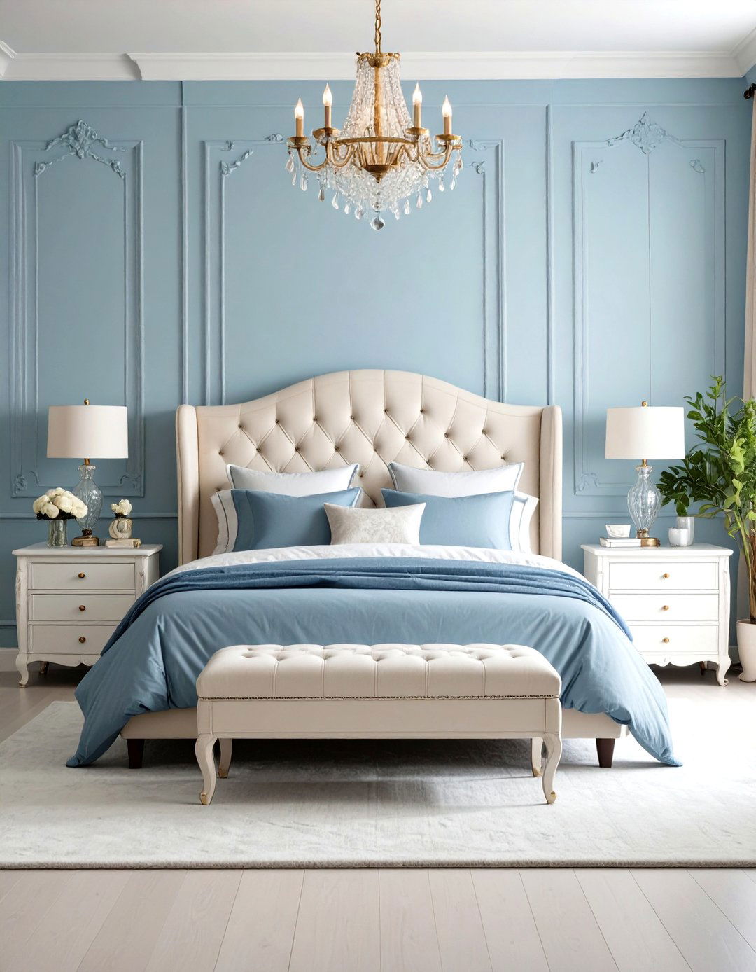 Powder Blue and Grey Bedroom Haven - 20 Blue and Grey Bedroom Ideas