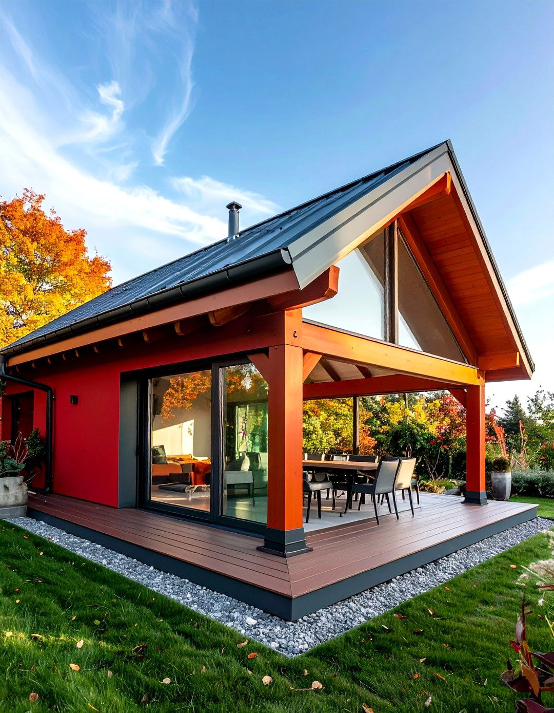 Powder Coated Aluminum Gable Patio Roof Frame Resists Corrosion - 20 Gable Patio Roof Design Ideas