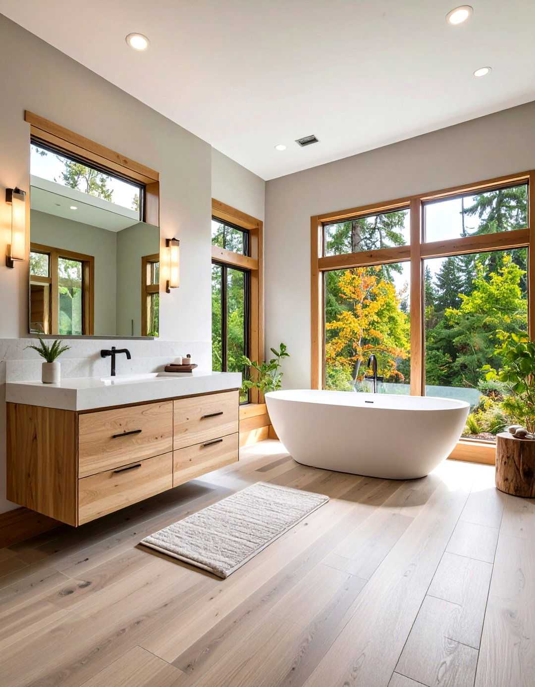 Prairie Style Bathroom with Spa Like Natural Elements - 20 Prairie-style Interior Design Ideas