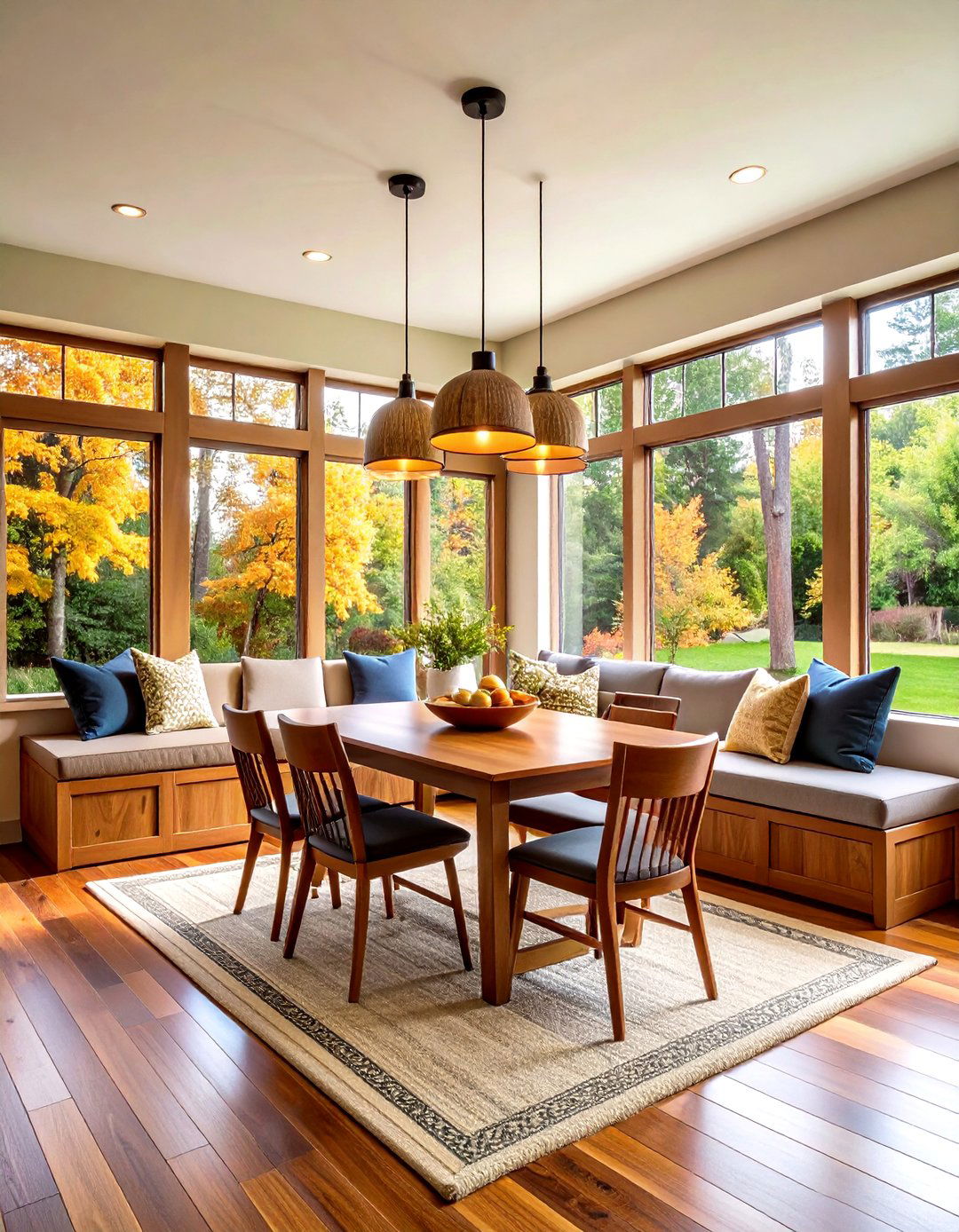 Prairie Style Breakfast Nook with Banquette Seating - 20 Prairie-style Interior Design Ideas