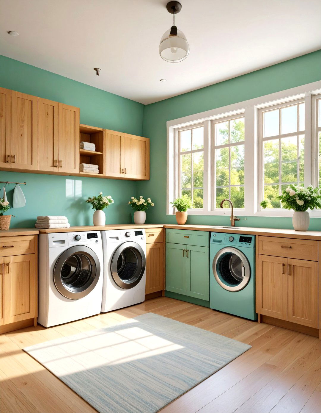 Prairie Style Laundry Room with Efficient Storage Solutions - 20 Prairie-style Interior Design Ideas