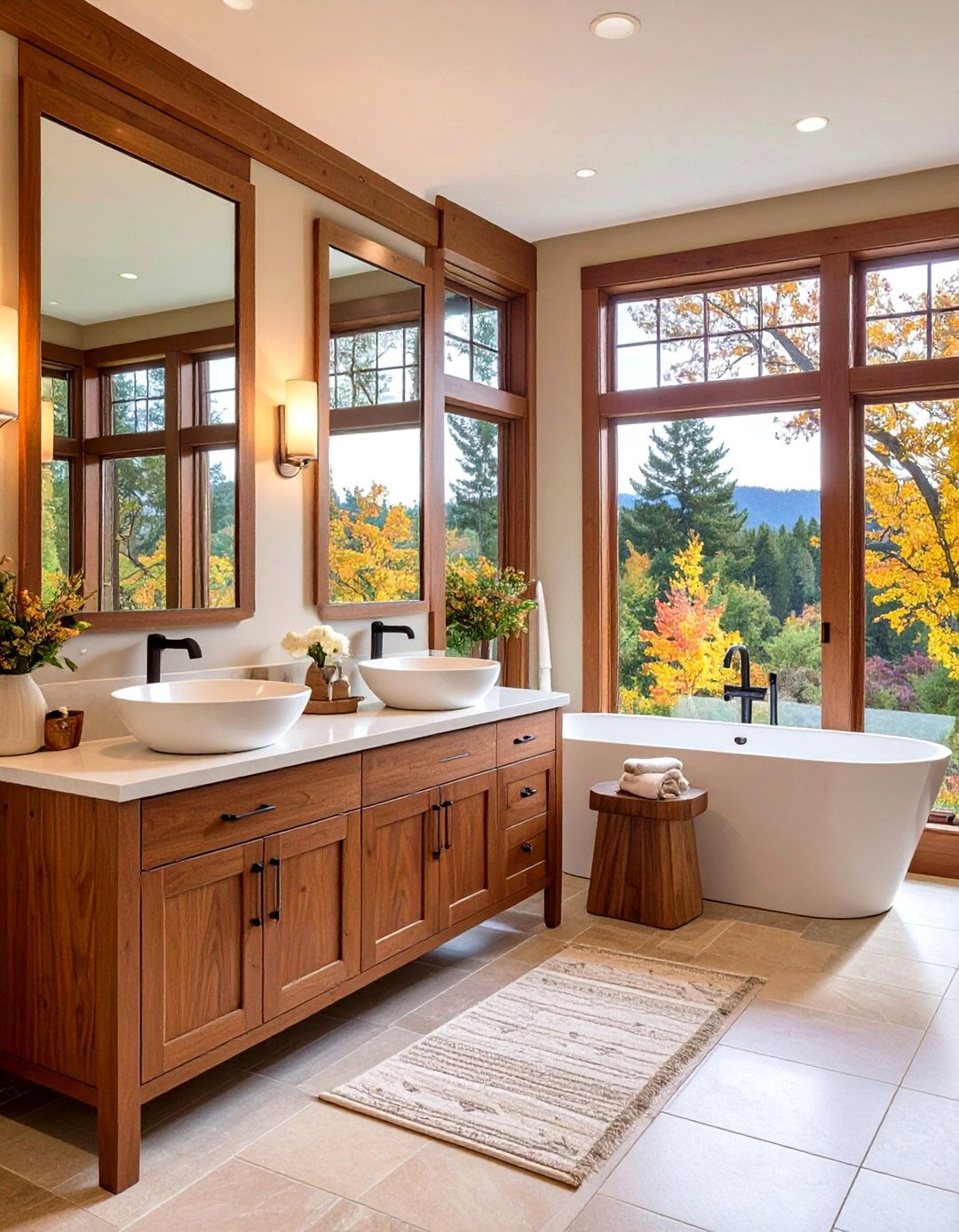 Prairie Style Powder Room with Artistic Details - 20 Prairie-style Interior Design Ideas