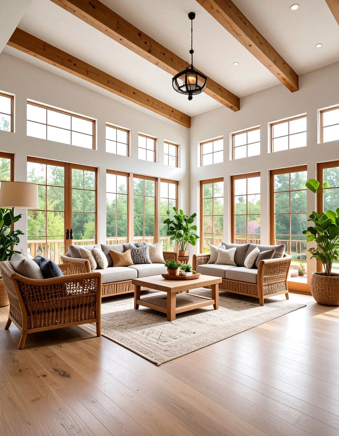 Prairie Style Sunroom with Seamless Indoor Outdoor Connection - 20 Prairie-style Interior Design Ideas