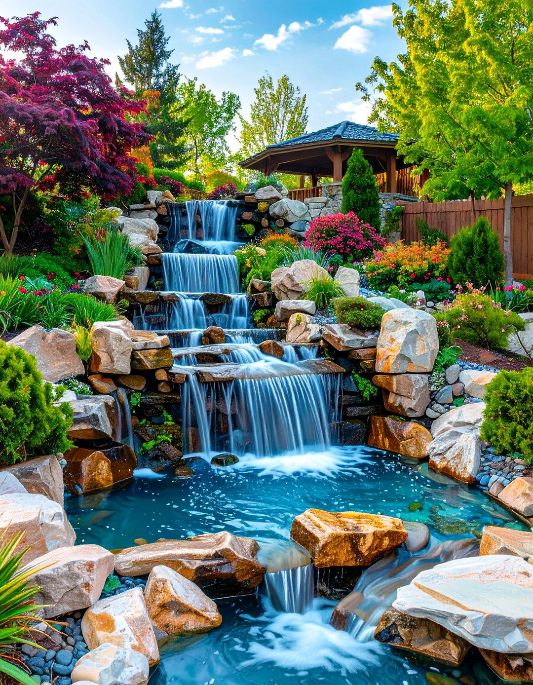 Prefabricated Waterfall Kits - 20 Small Pool Waterfall Ideas