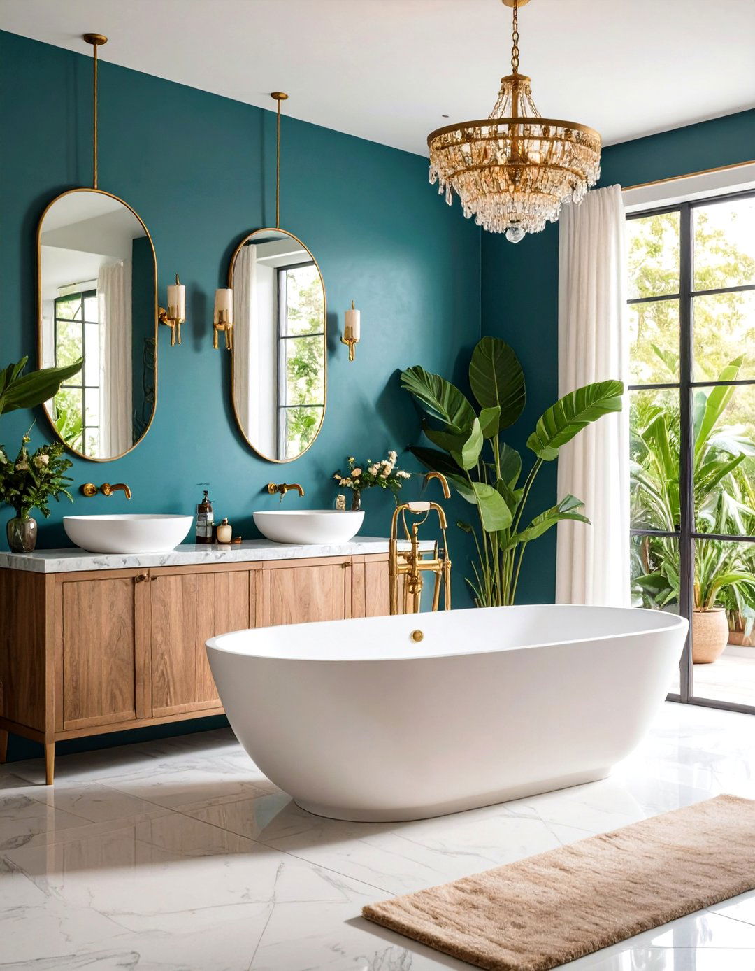 Prefects Bathroom Oasis with Subtle Harry Potter Touches - 20 Harry Potter Decor Ideas