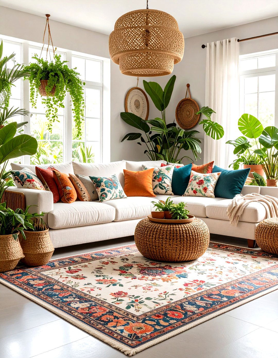 Preppy Living Room with Botanical Garden Freshness - 20 Preppy Living Room Ideas