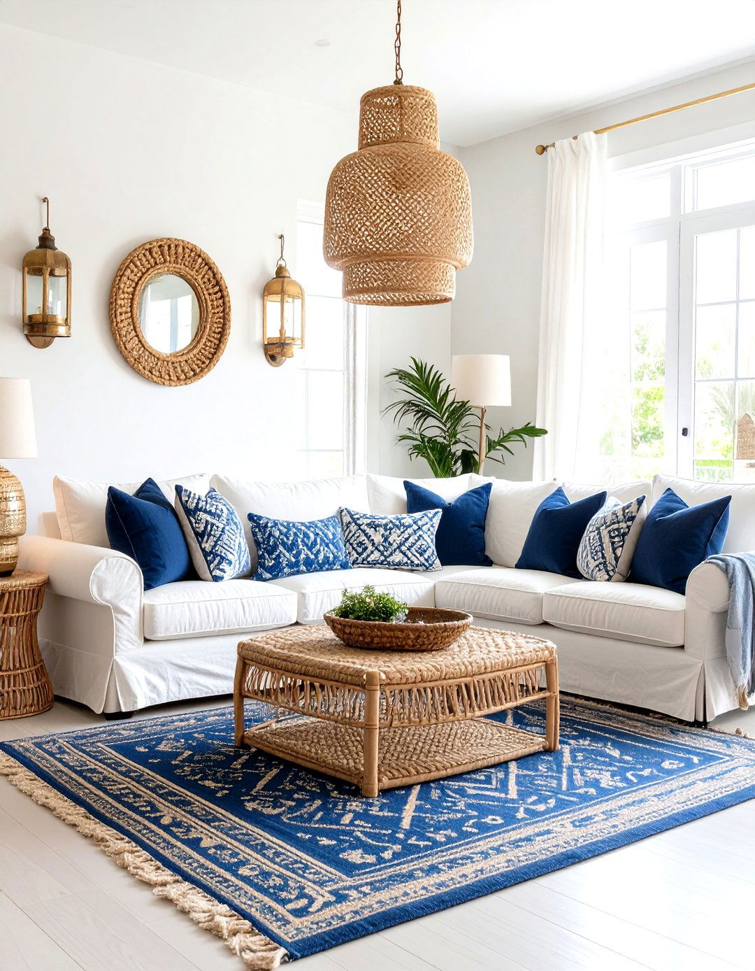 Preppy Living Room with Coastal Nautical Sophistication - 20 Preppy Living Room Ideas