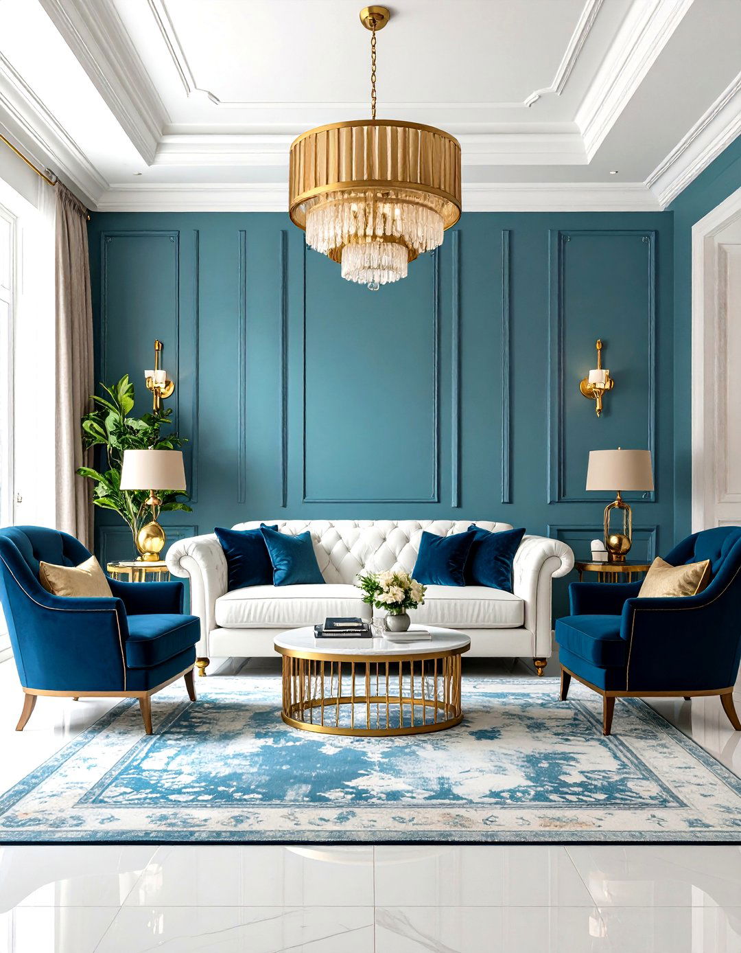 Preppy Living Room with Modern Traditional Fusion - 20 Preppy Living Room Ideas