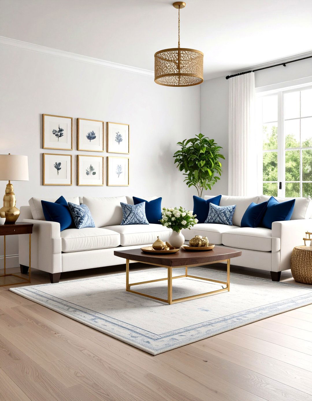 Preppy Living Room with Monogrammed Personalization - 20 Preppy Living Room Ideas