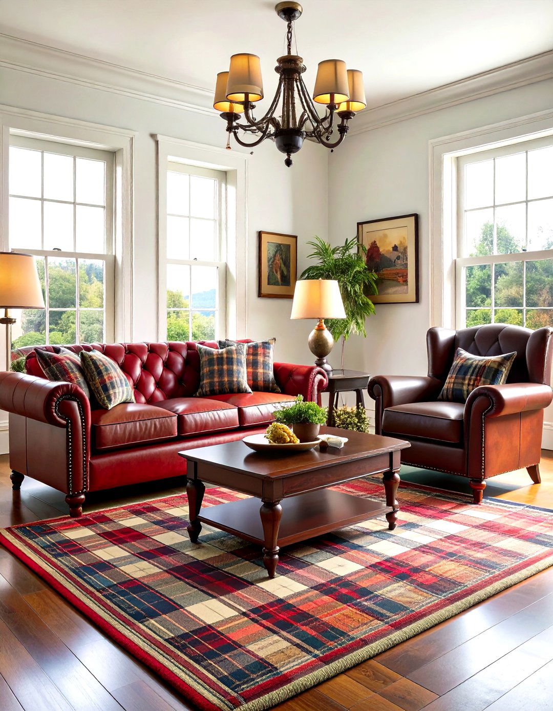 Preppy Living Room with Plaid and Tartan Traditional Sophistication - 20 Preppy Living Room Ideas