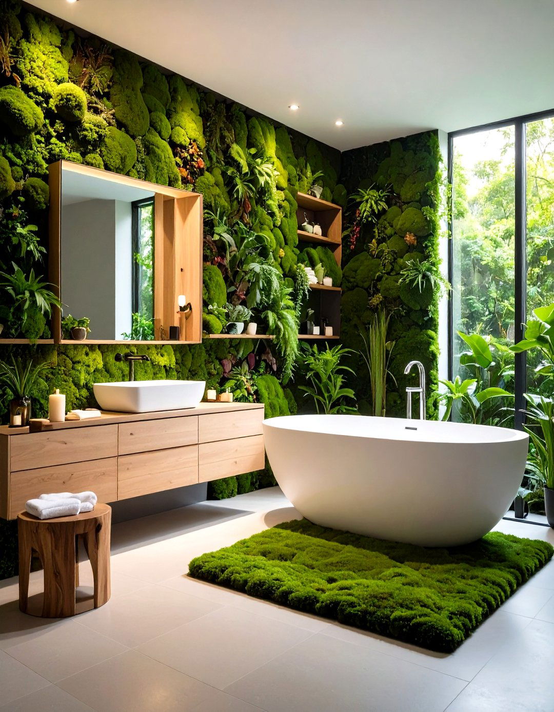 Preserved Moss Indoor Plant Wall Artistry - 20 Indoor Plant Wall Ideas