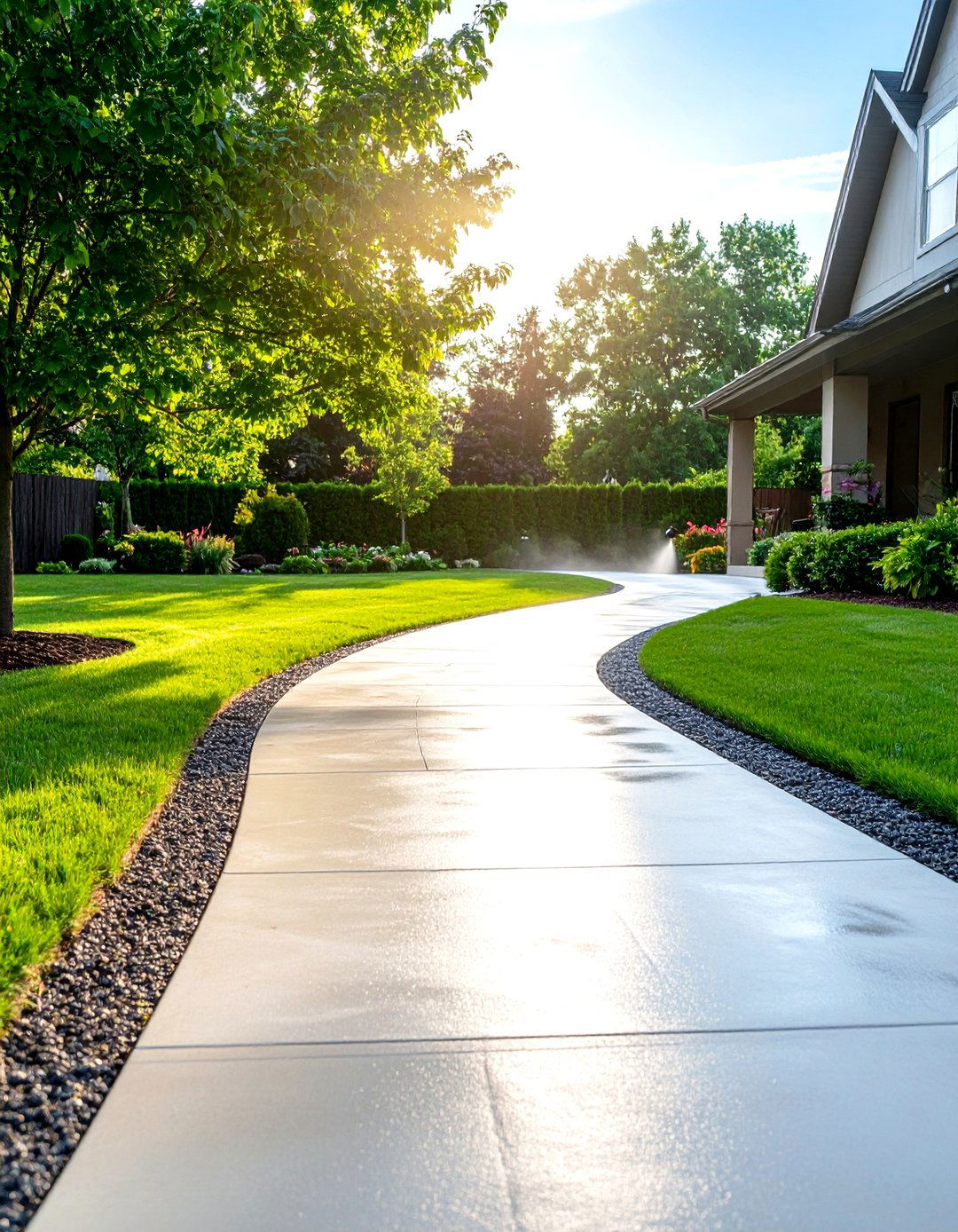 Pressure Wash Driveways for Instant Curb Appeal Lift - 20 Curb Appeal Ideas