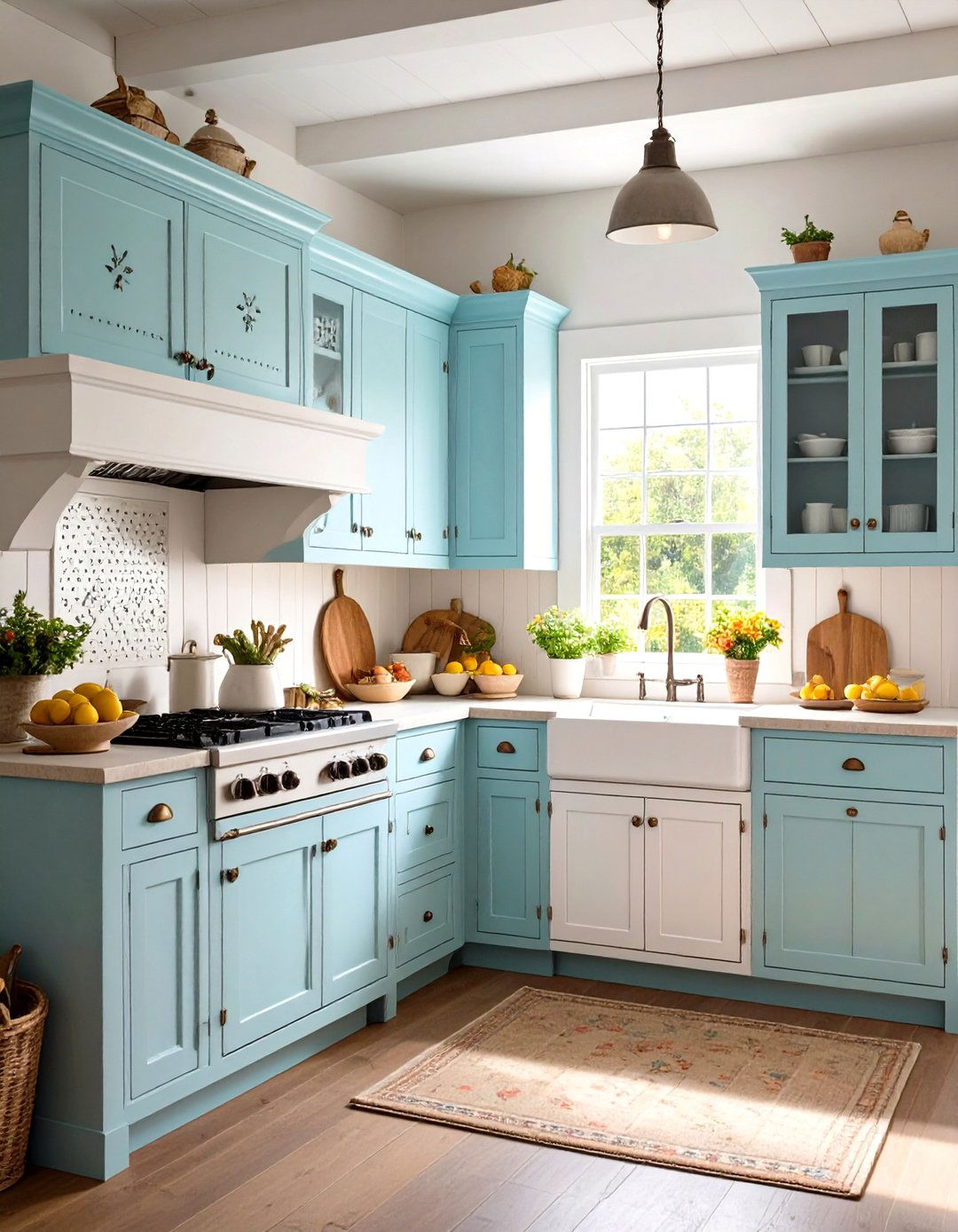 Primitive Kitchen with Punched Tin Panels and Pie Safes - 20 Primitive Kitchen Ideas