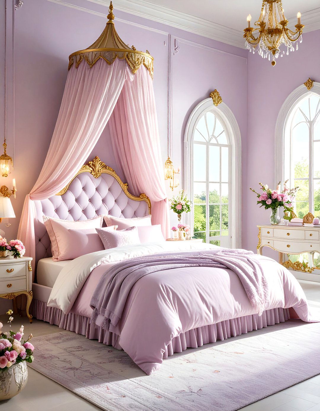 Princess Castle Disney Bedroom with Canopy - 20 Disney Bedroom Ideas