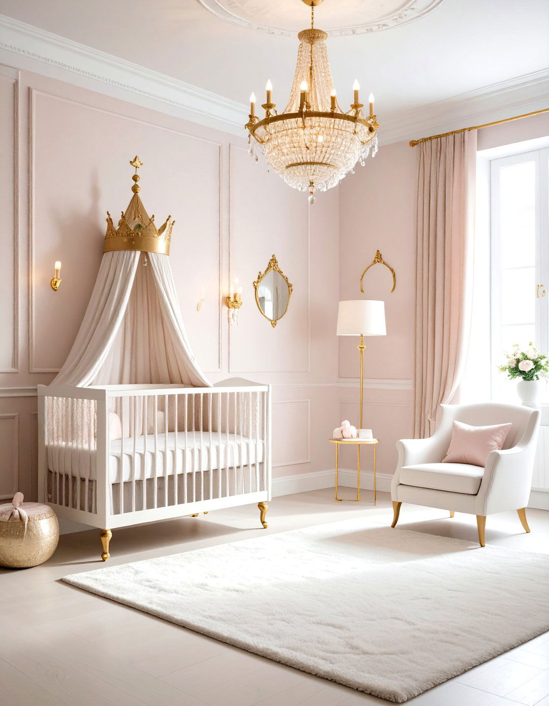 Princess Nursery with Metallic Accents - 20 Princess Nursery Ideas
