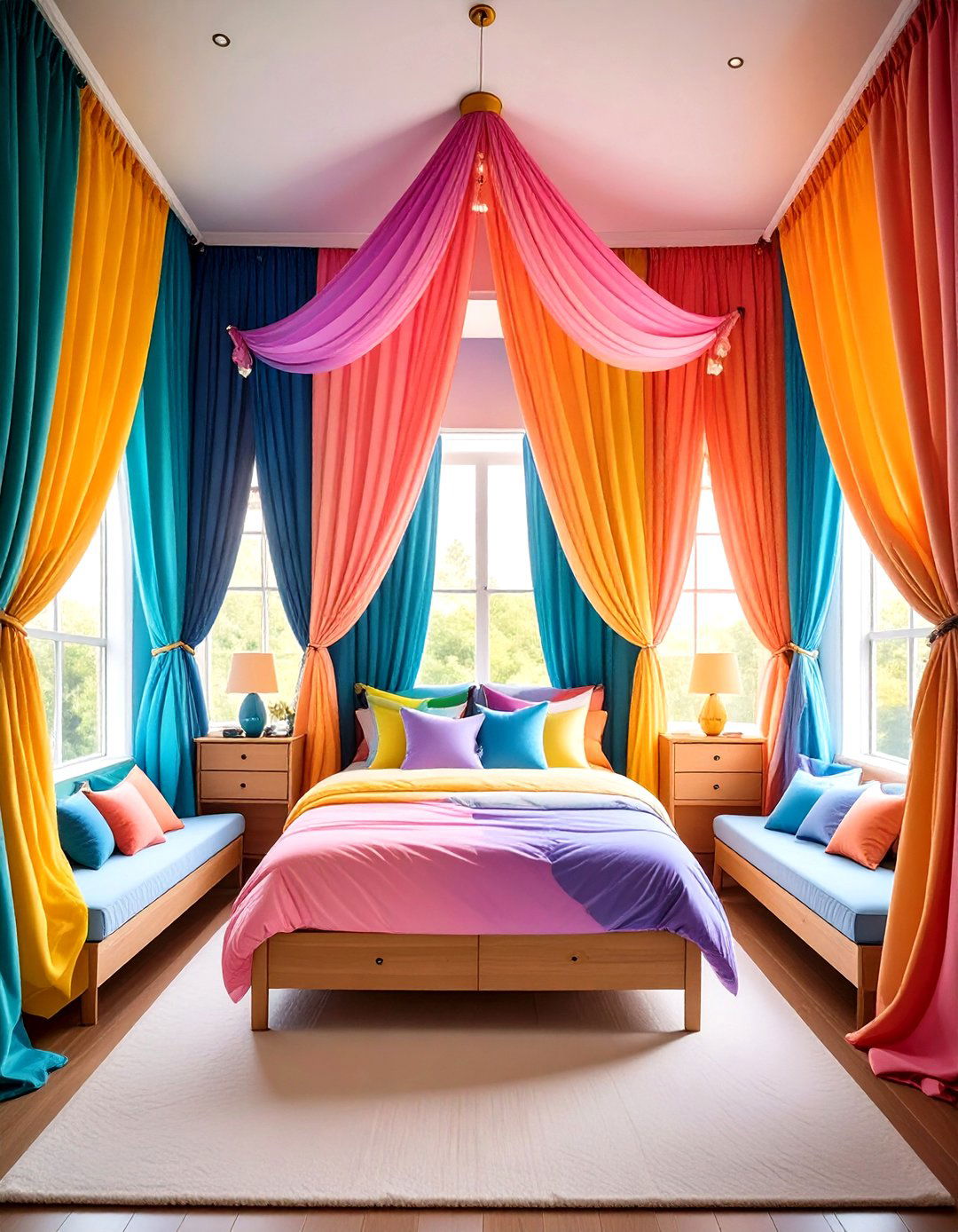 Privacy Curtains - 20 Shared Kids' Room Design Ideas