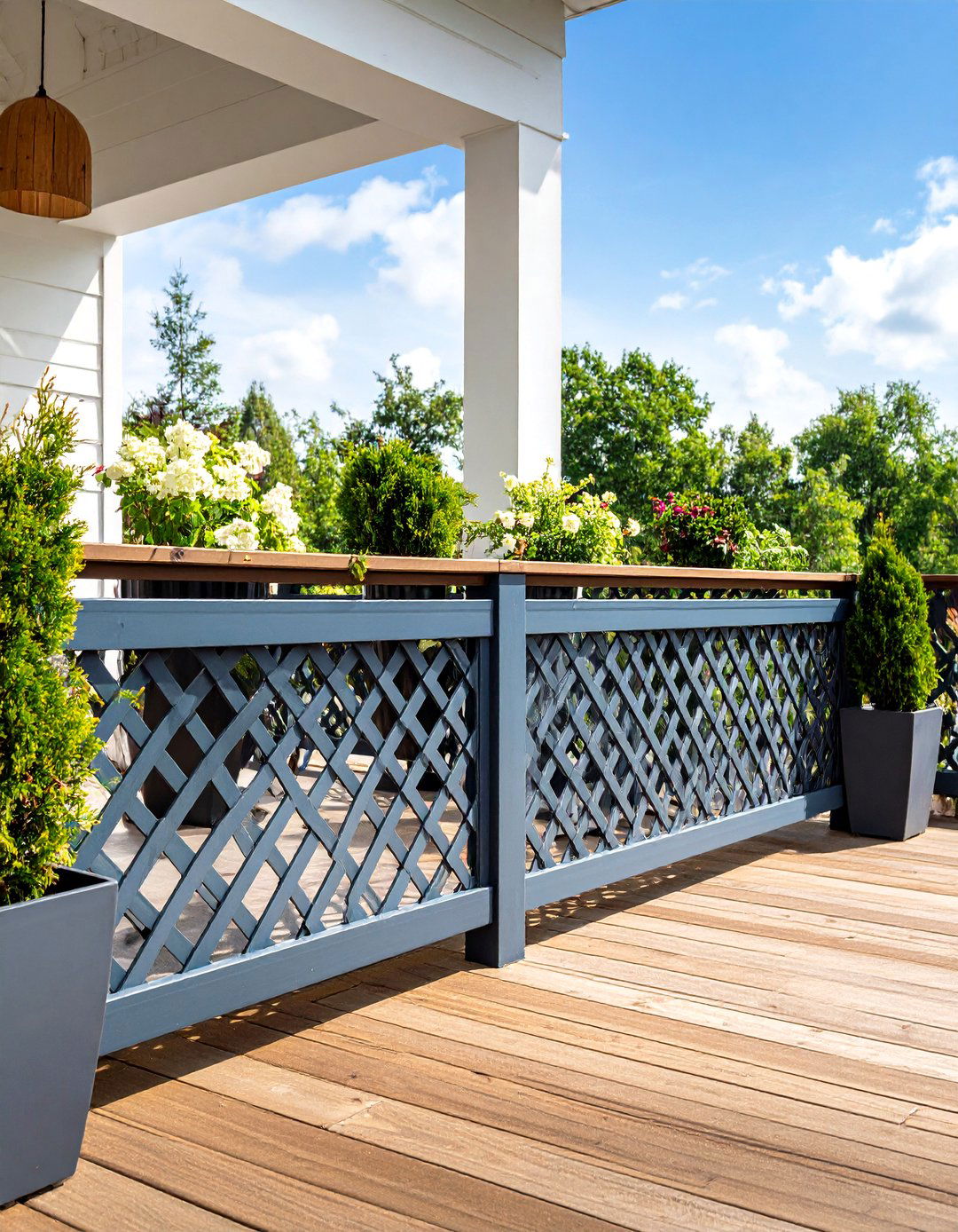 Privacy Diamond Deck Lattice for Secluded Lounging - 20 Deck Lattice Ideas
