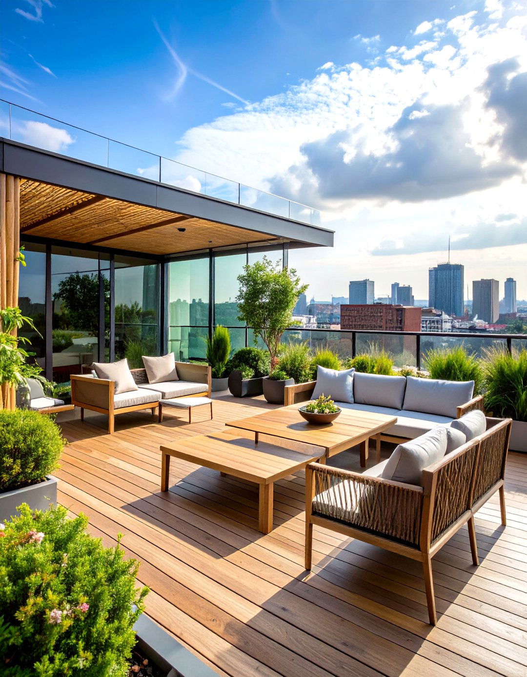 Privacy Focused Rooftop Deck - 20 Rooftop Deck Ideas