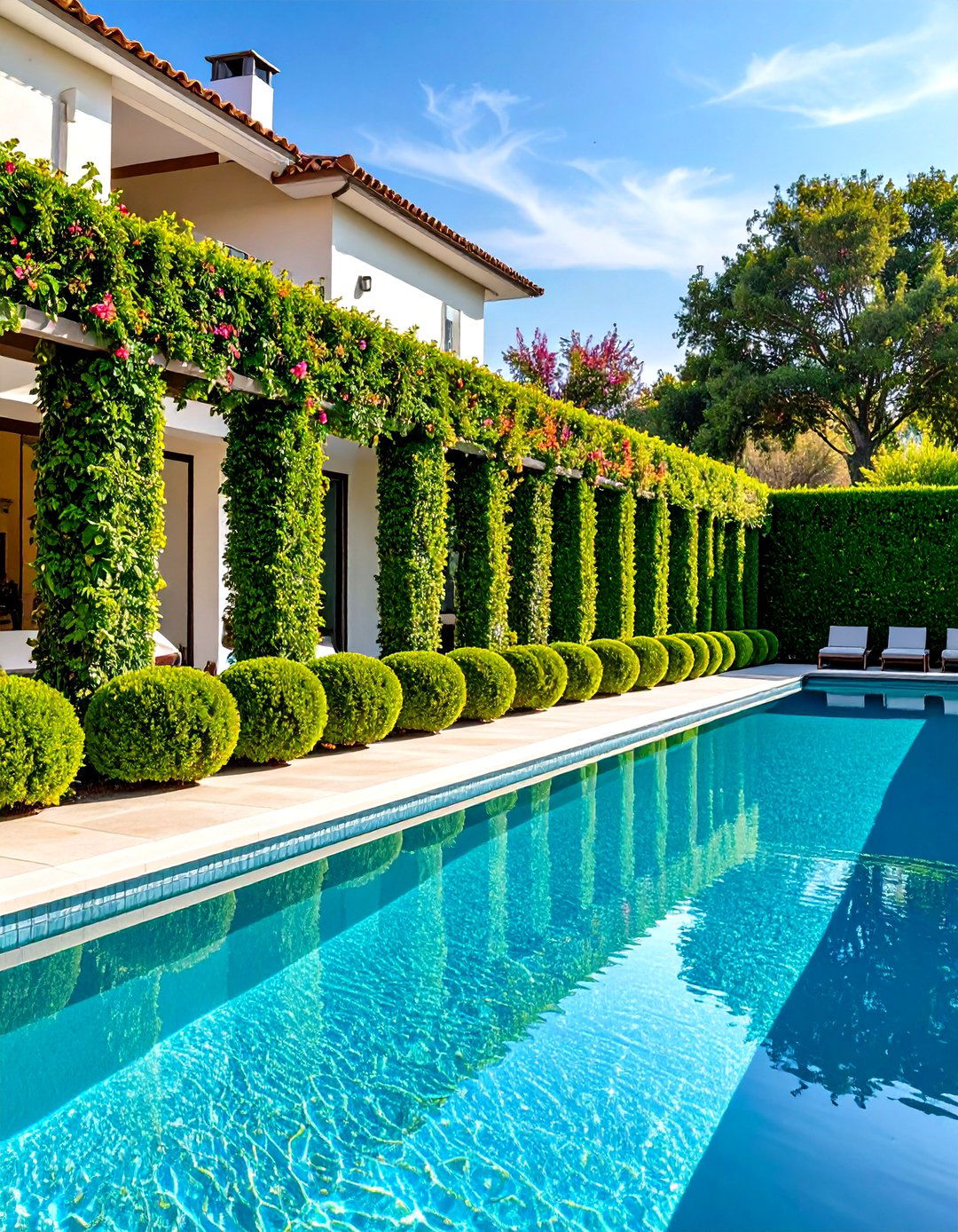 Privacy Hedges and Green Screens - 20 Tropical Pool Landscaping Ideas