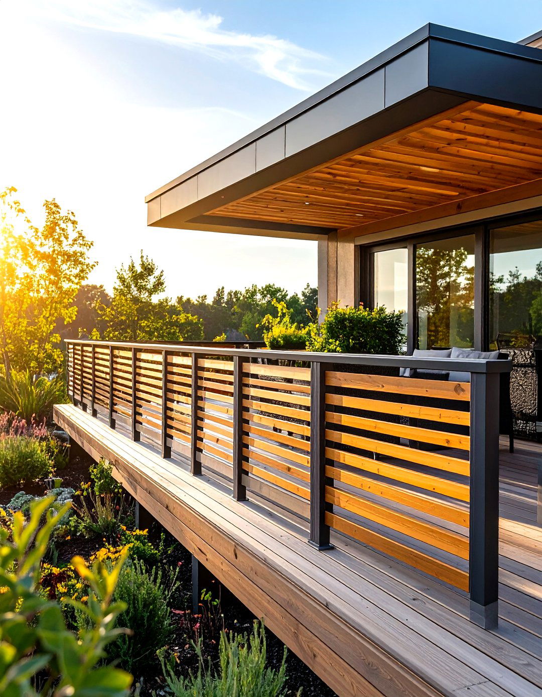 Privacy Screen Deck Railing - 20 Deck Railing Ideas