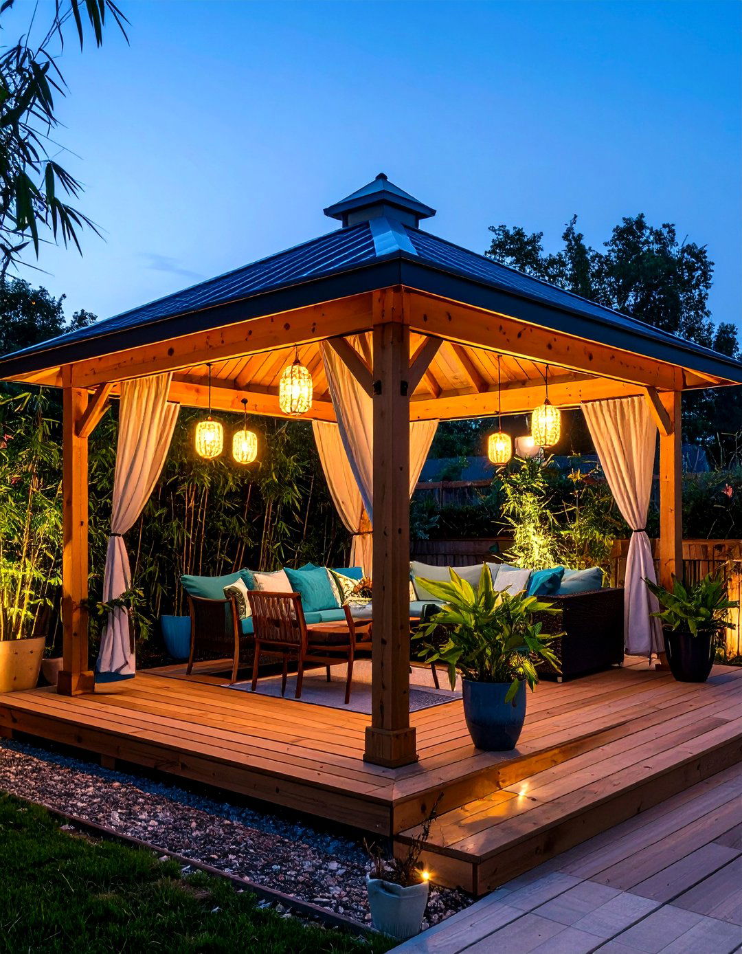Privacy Screen Gazebo Shield - 20 Gazebo on Deck Ideas