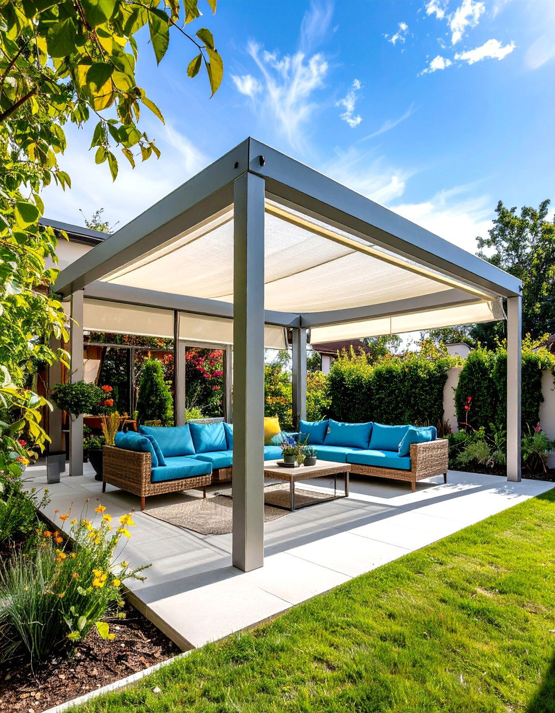 Privacy Screen Pergola Shade System - 20 Pergola Shade Ideas