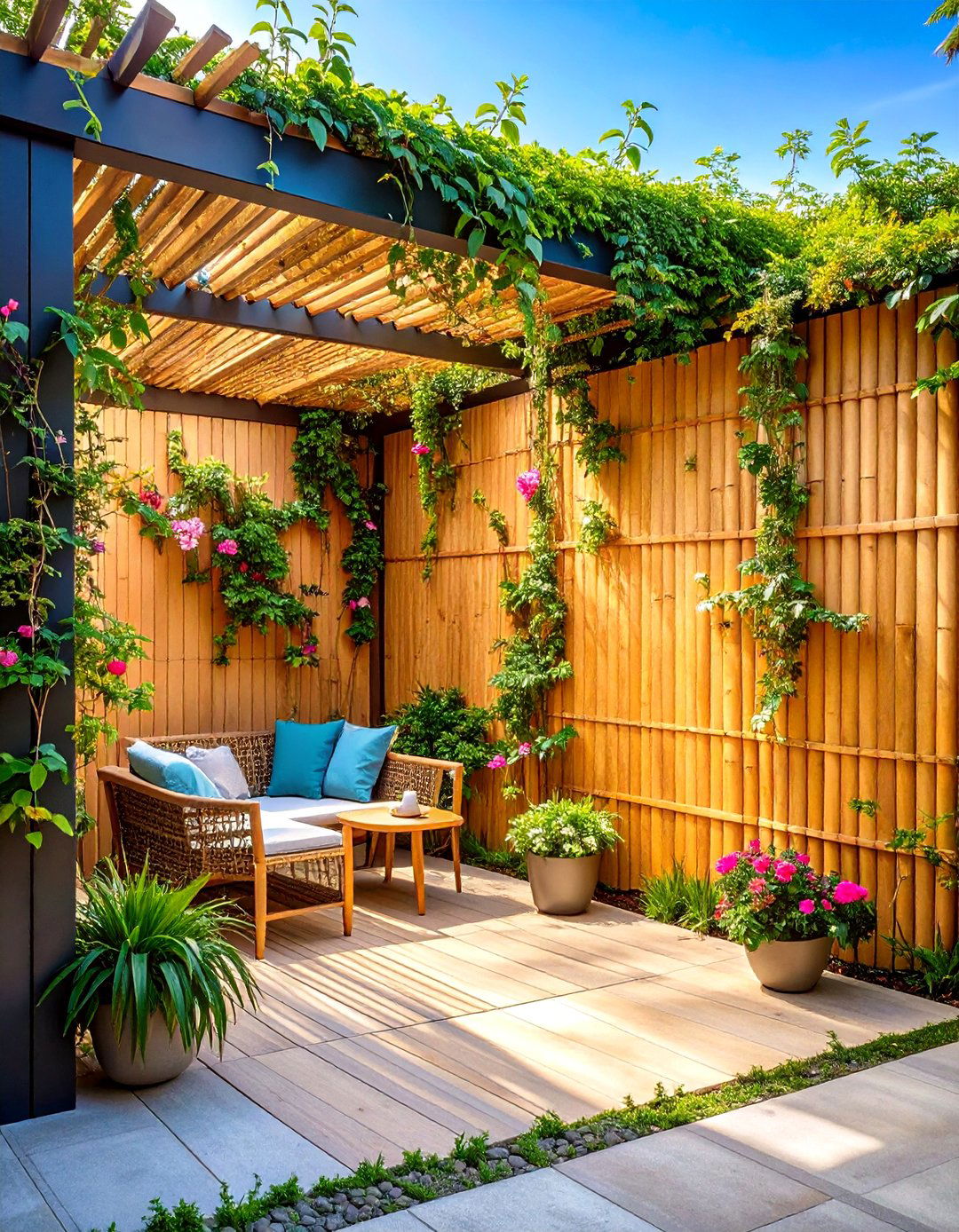 Privacy Screens and Trellises - 20 Small Patio Ideas