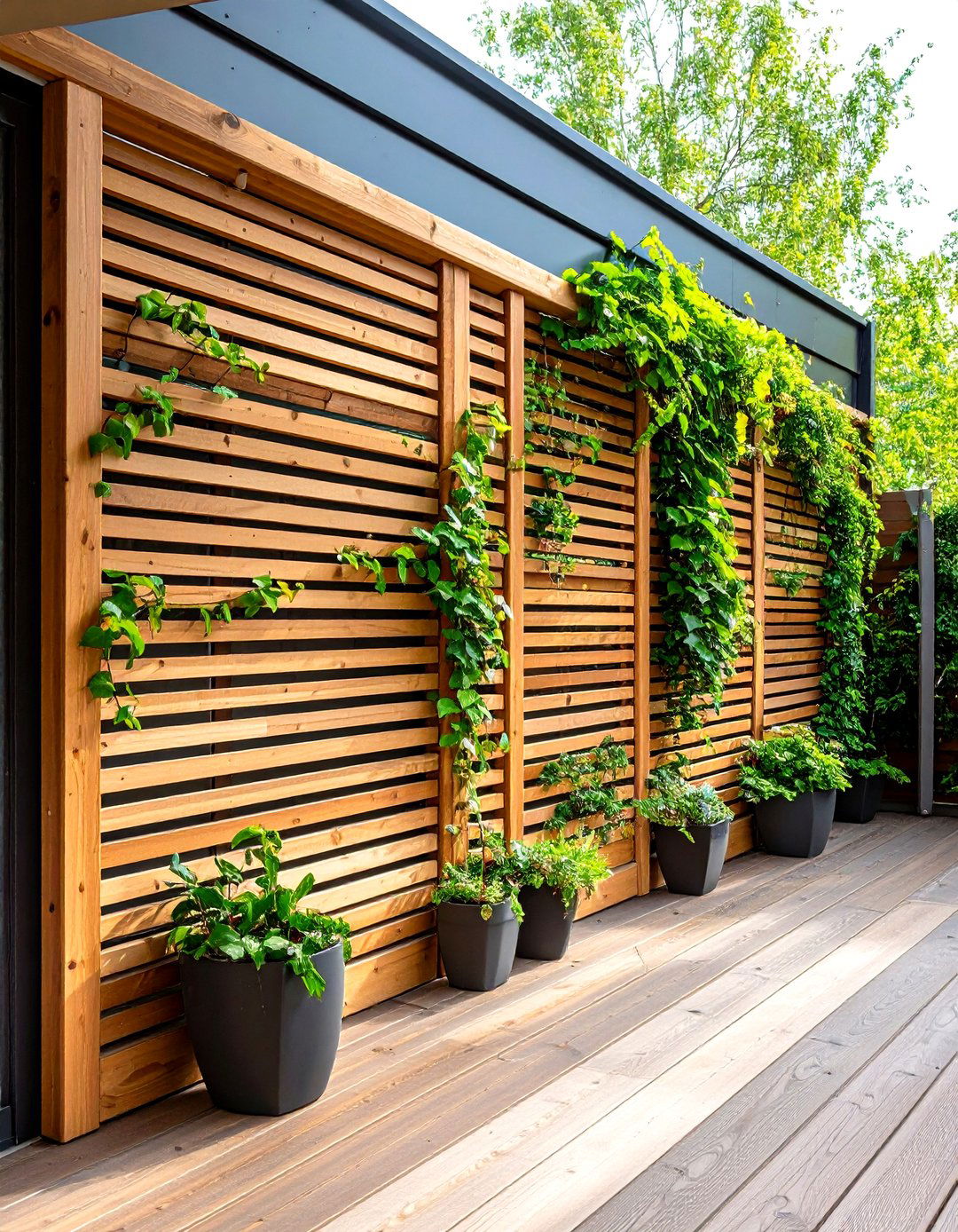 Privacy Wall Extension from Sunroom to Deck - 20 Sunroom and Deck Combo Ideas