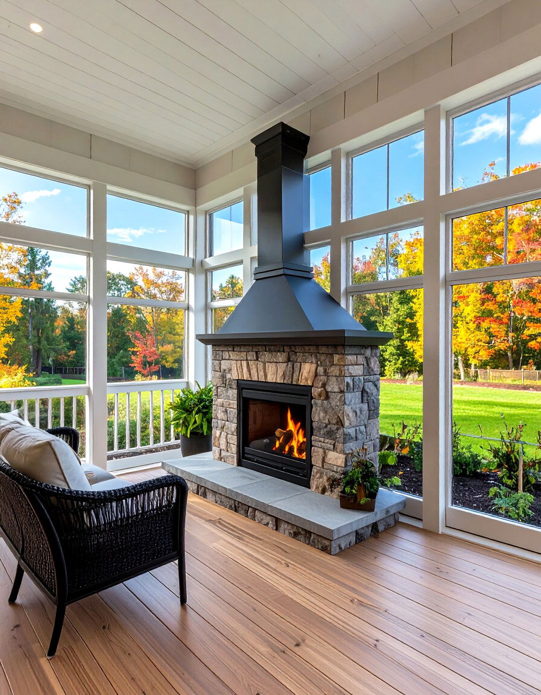 Professional Installation and Permitting - 20 Screened-in Porch With Fireplace Ideas