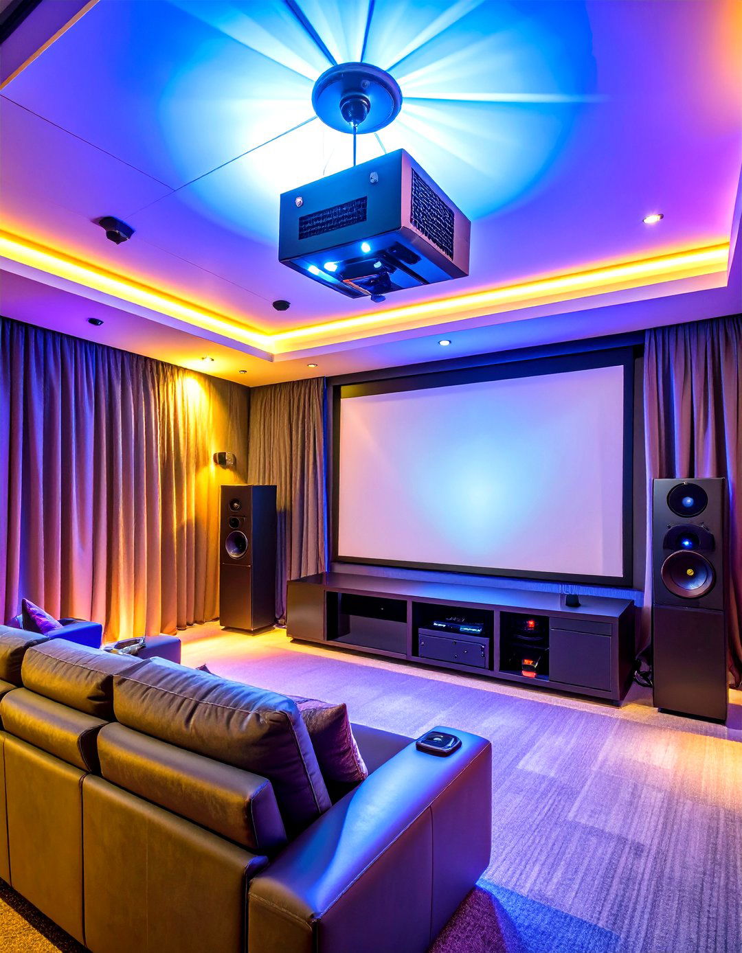 Projector and Screen Combo - 20 Tv Room Ideas
