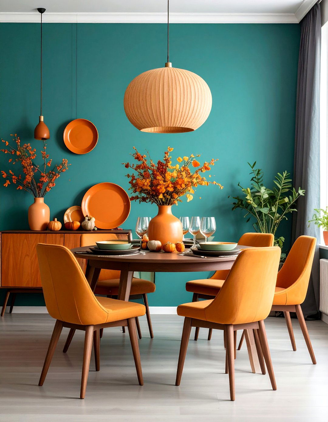 Psychology of Orange - 20 Teal and Orange Color Scheme for Your Rooms