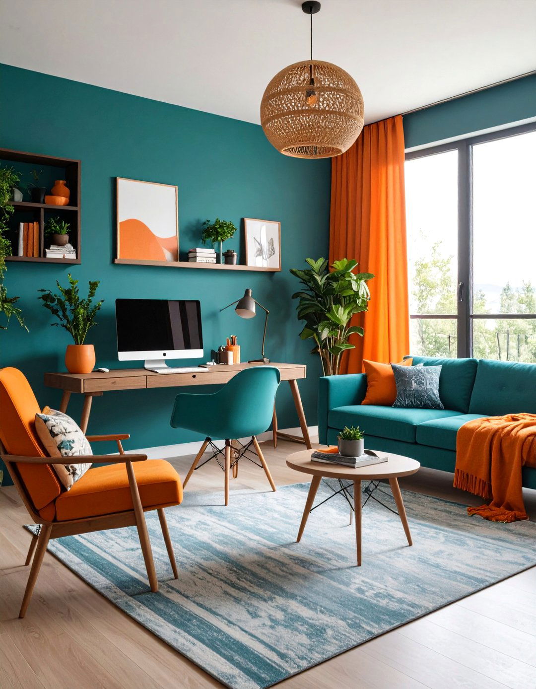 Psychology of Teal - 20 Teal and Orange Color Scheme for Your Rooms