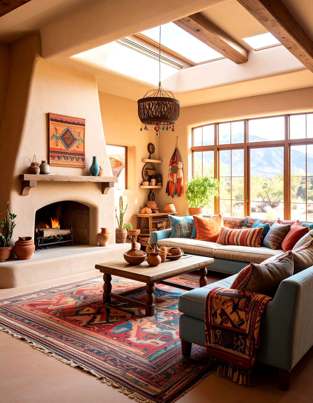 Pueblo Revival Southwest Living Room - 20 Southwest Living Room Ideas