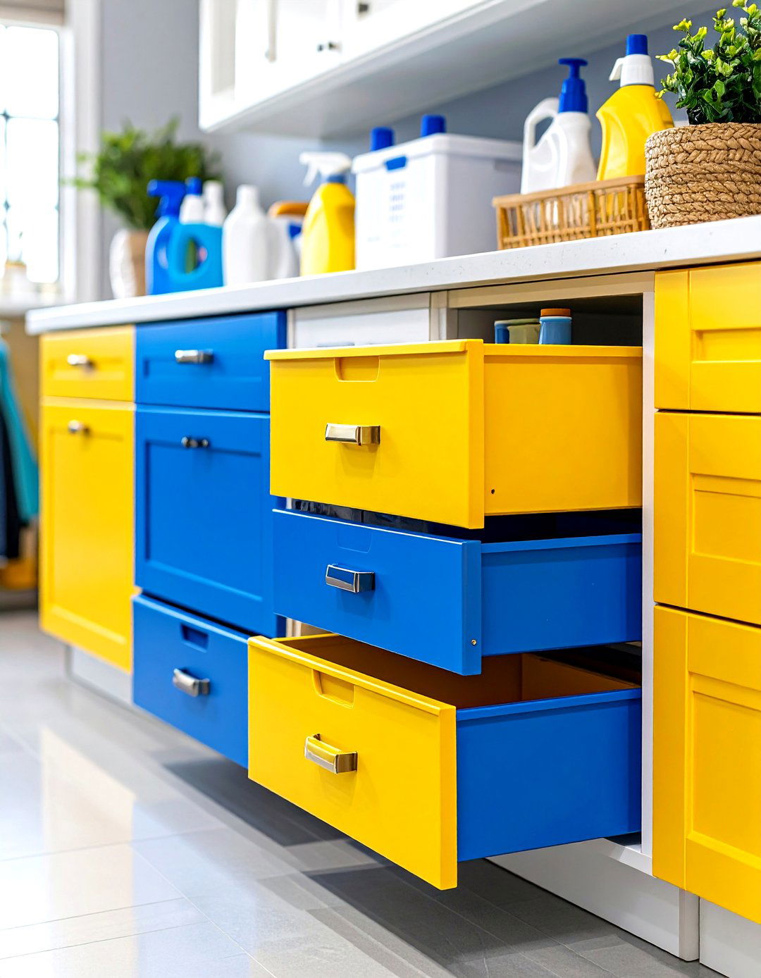Pull Out Cleaning Caddies - 20 Utility Room Ideas