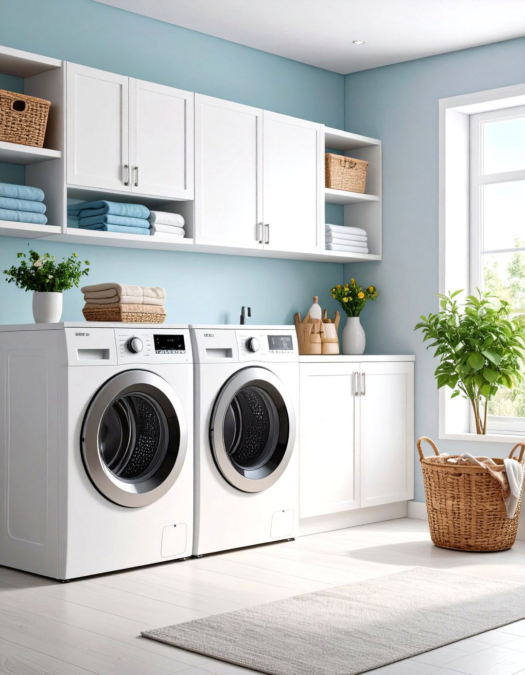 Pull Out Feature Laundry Room Cabinet Systems - 20 Laundry Room Cabinet Ideas