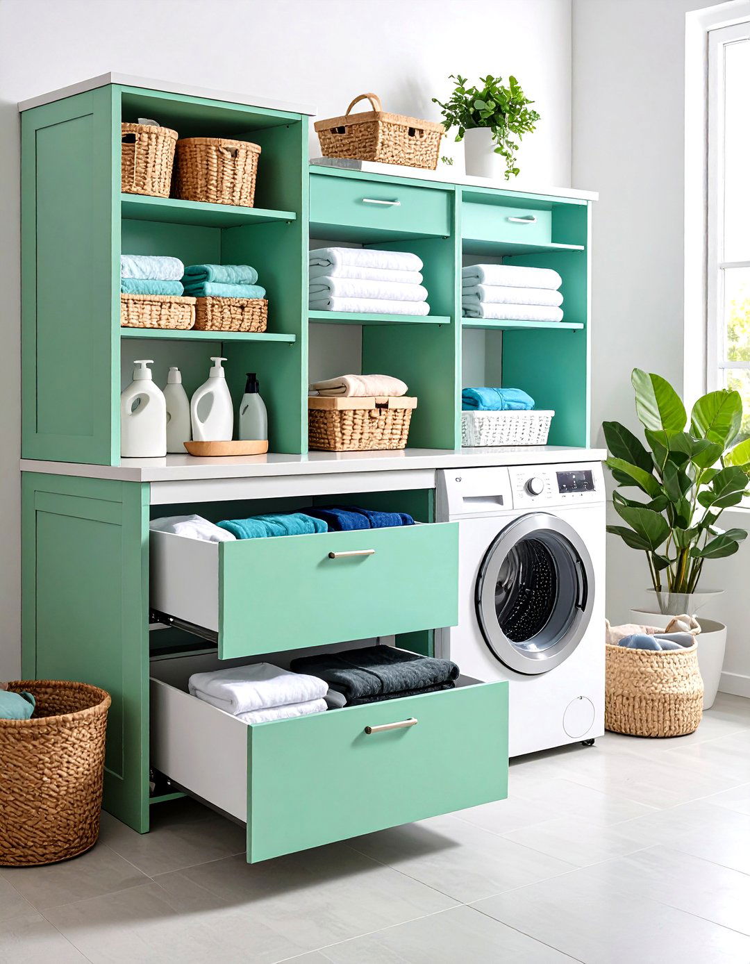 Pull Out Laundry Room Storage Drawer Systems - 20 Laundry Room Storage Ideas