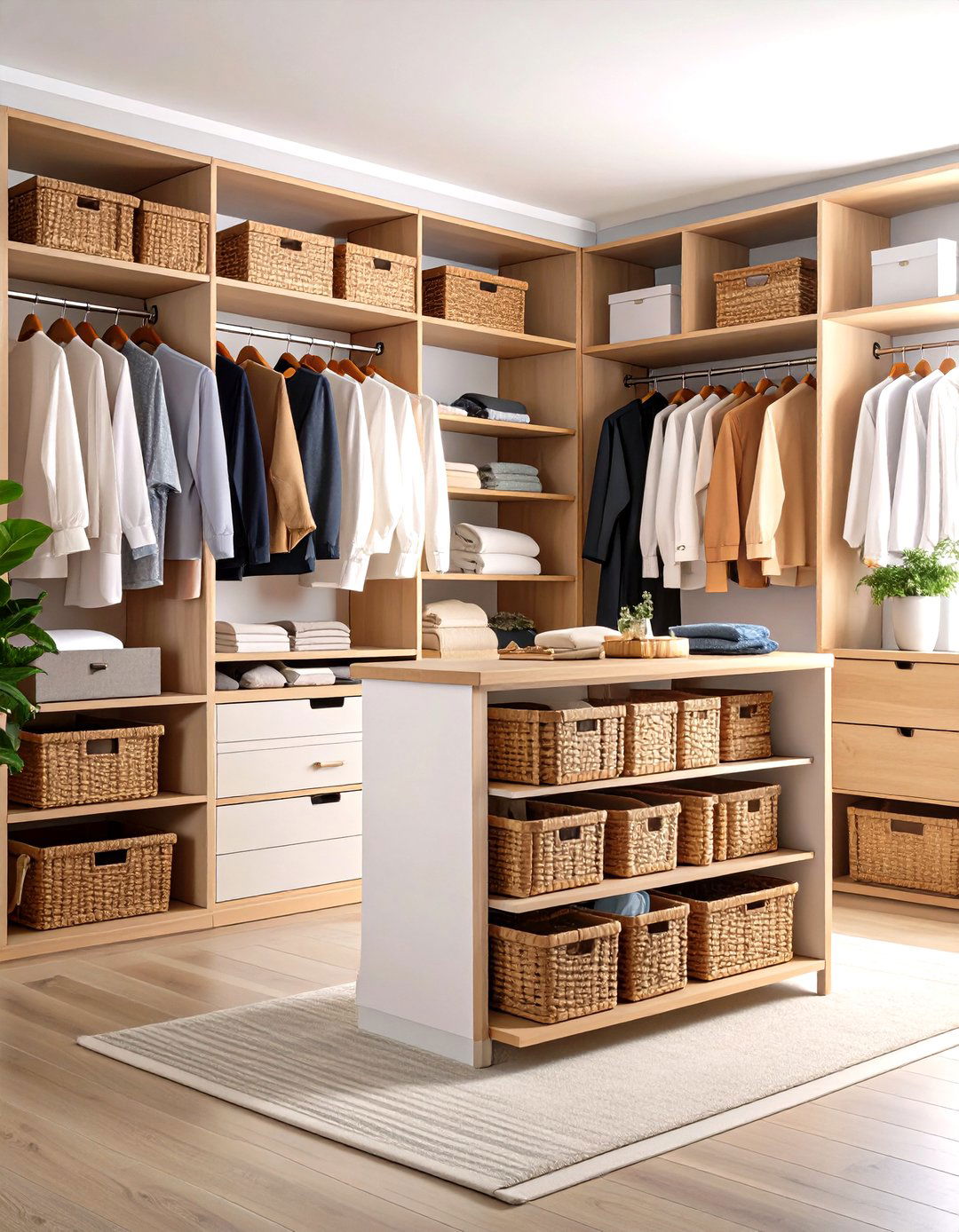 Pullout Hamper Closet Island - 20 Closet Island Ideas