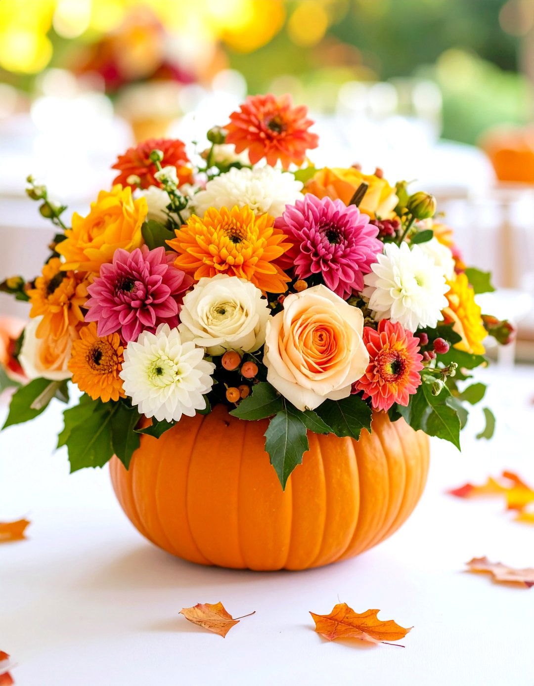 Pumpkin Vase Fall Wedding Decor - 20 Fall Wedding Décor Ideas