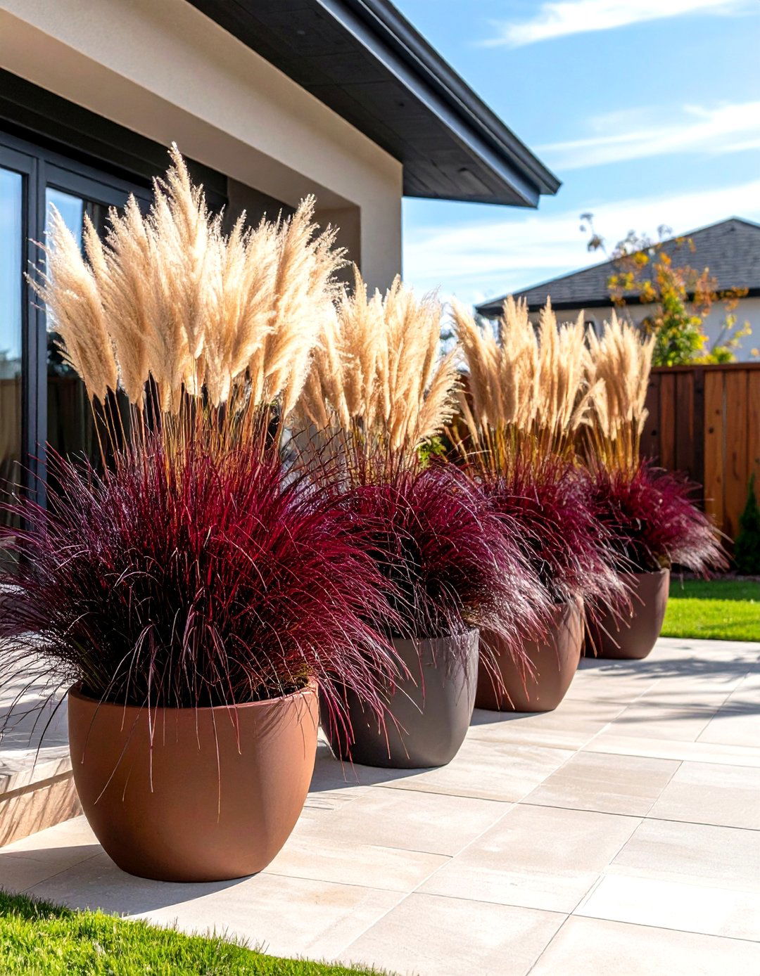 Purple Fountain Grass Outdoor Plants for Patio Movement - 20 Outdoor Plants for Patio