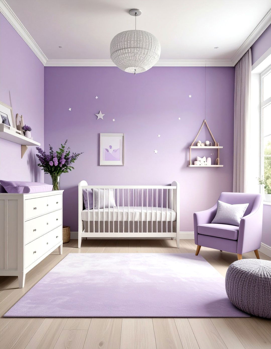 Purple Ombre Gradient Nursery Theme - 20 Purple Nursery Ideas