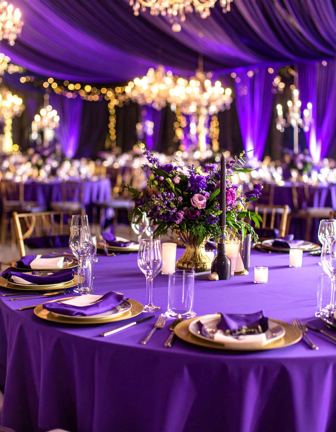 Purple Wedding Theme with Jewel Tone Luxury - 20 Purple Wedding Theme Ideas