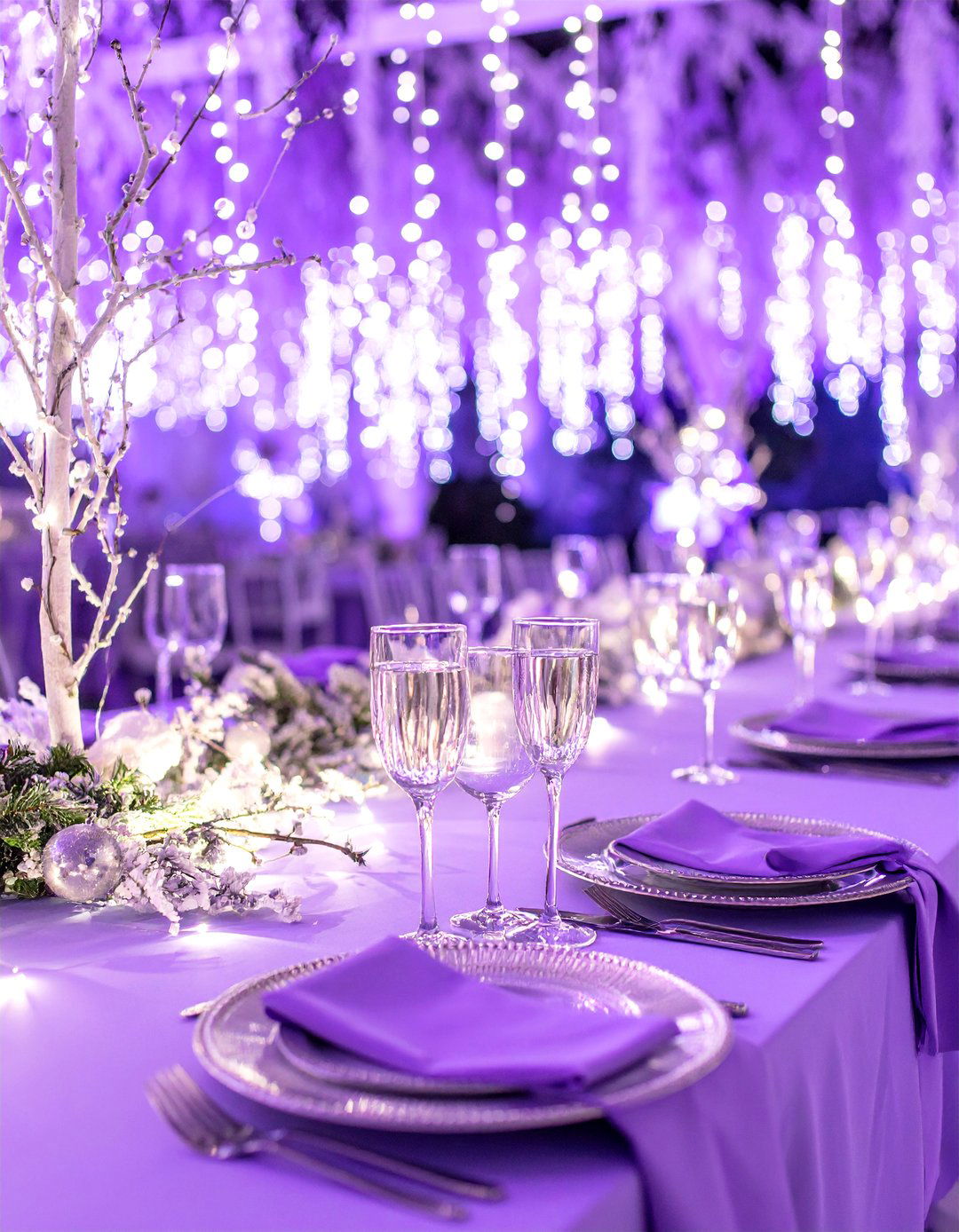 Purple Wedding Theme with Winter Wonderland Magic - 20 Purple Wedding Theme Ideas