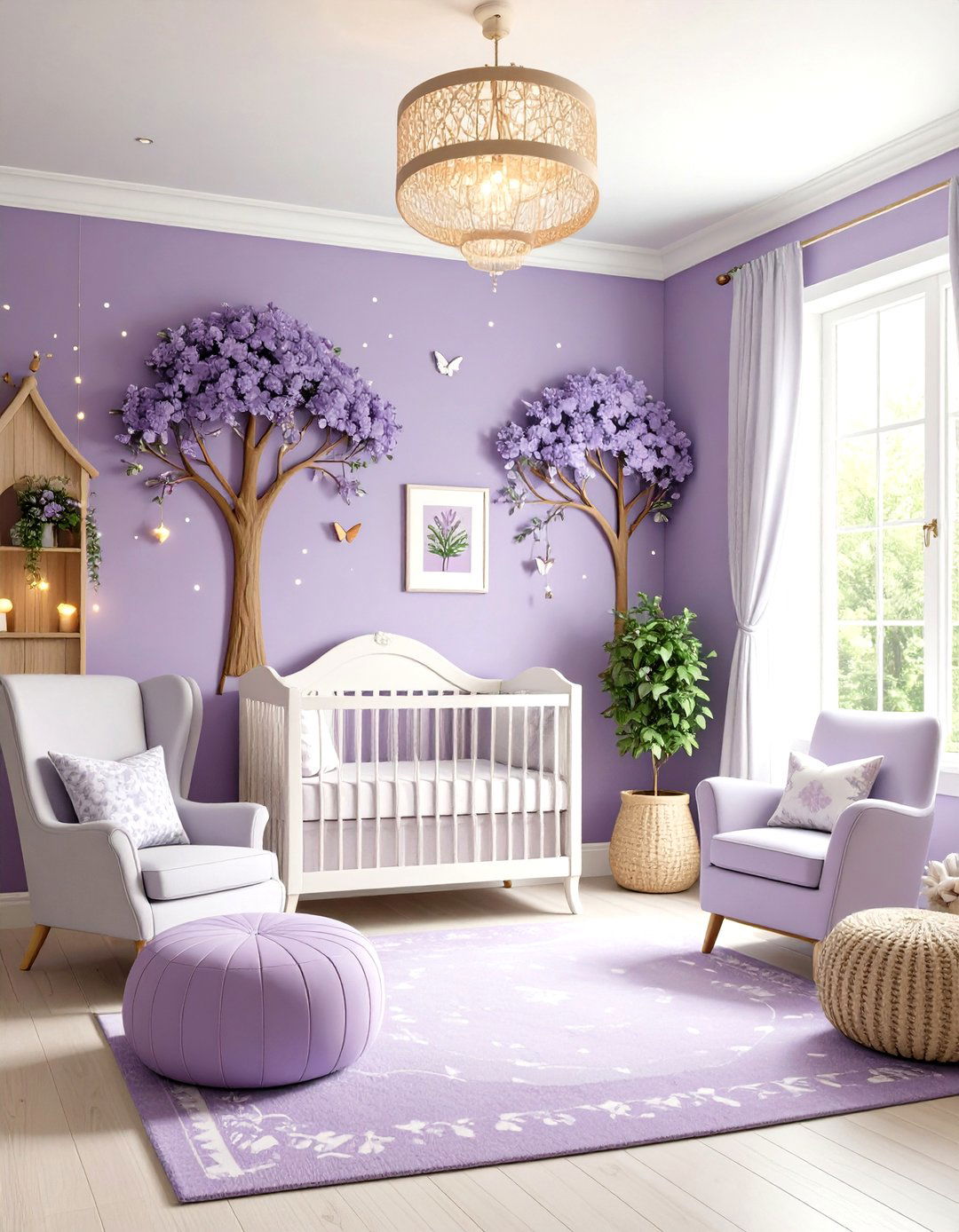 Purple Woodland Fairy Nursery Design - 20 Purple Nursery Ideas