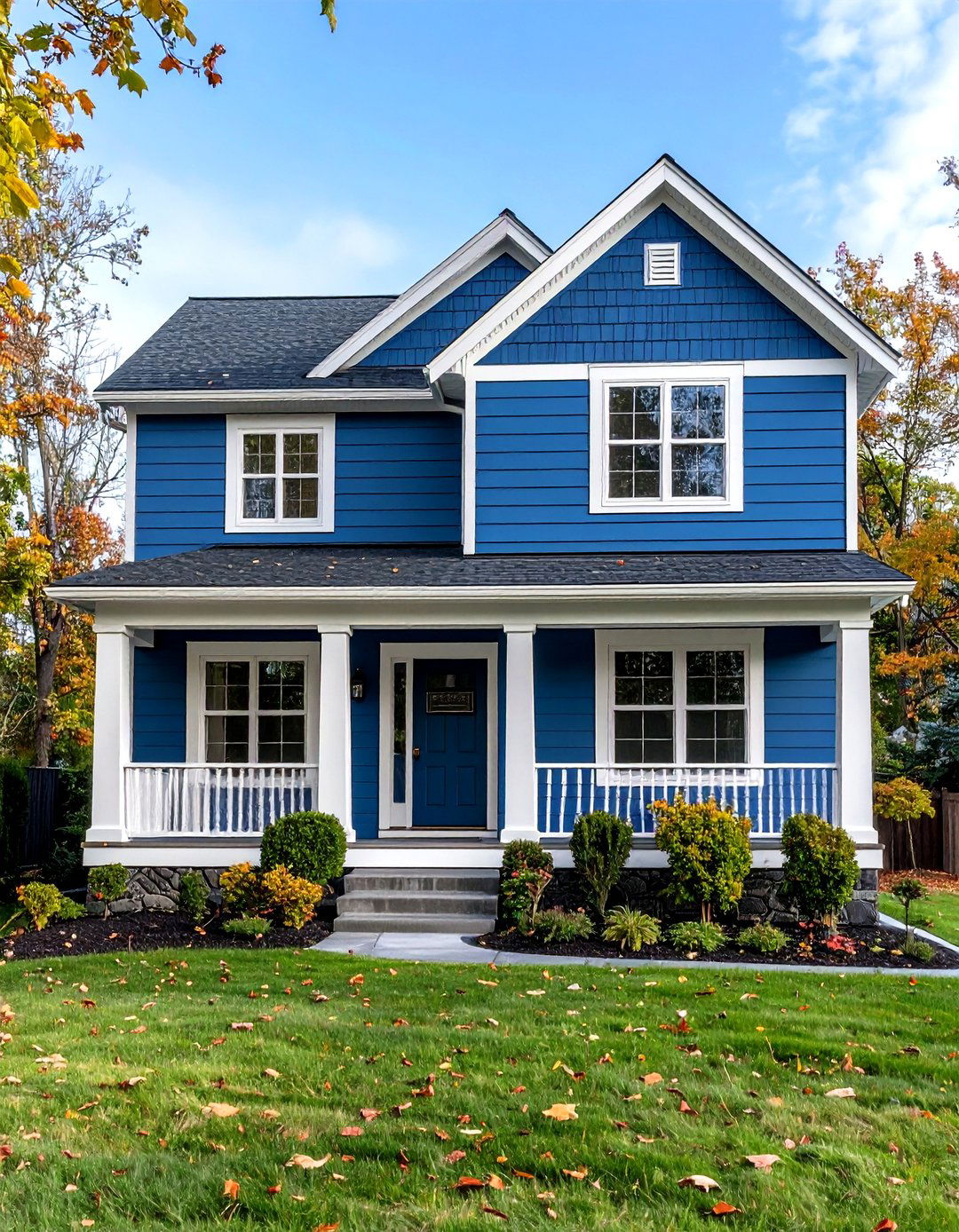 Quality Siding Materials - 20 Blue House Siding With White Trim