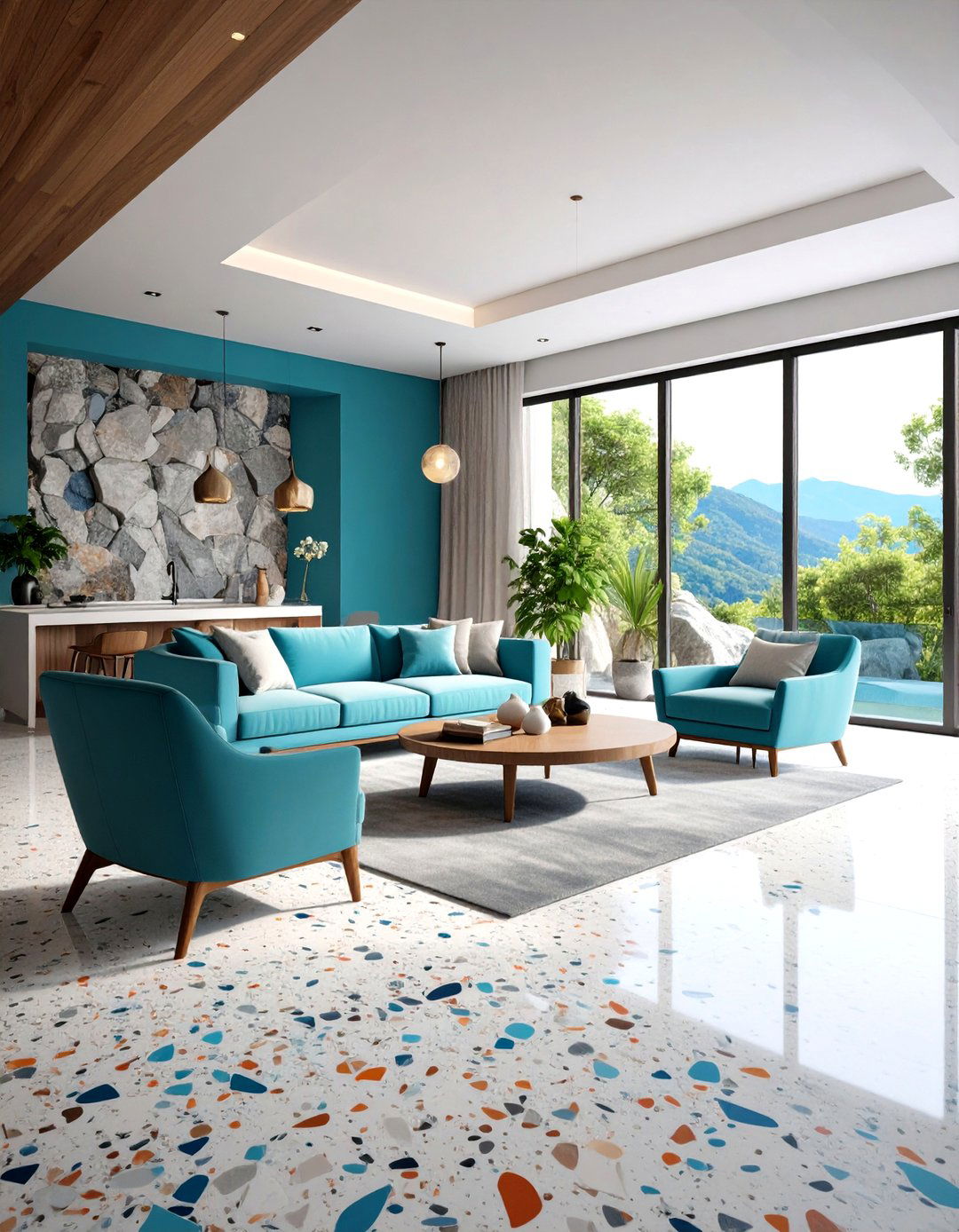 Quartz Aggregate Man Cave Flooring - 20 Man Cave Flooring Ideas