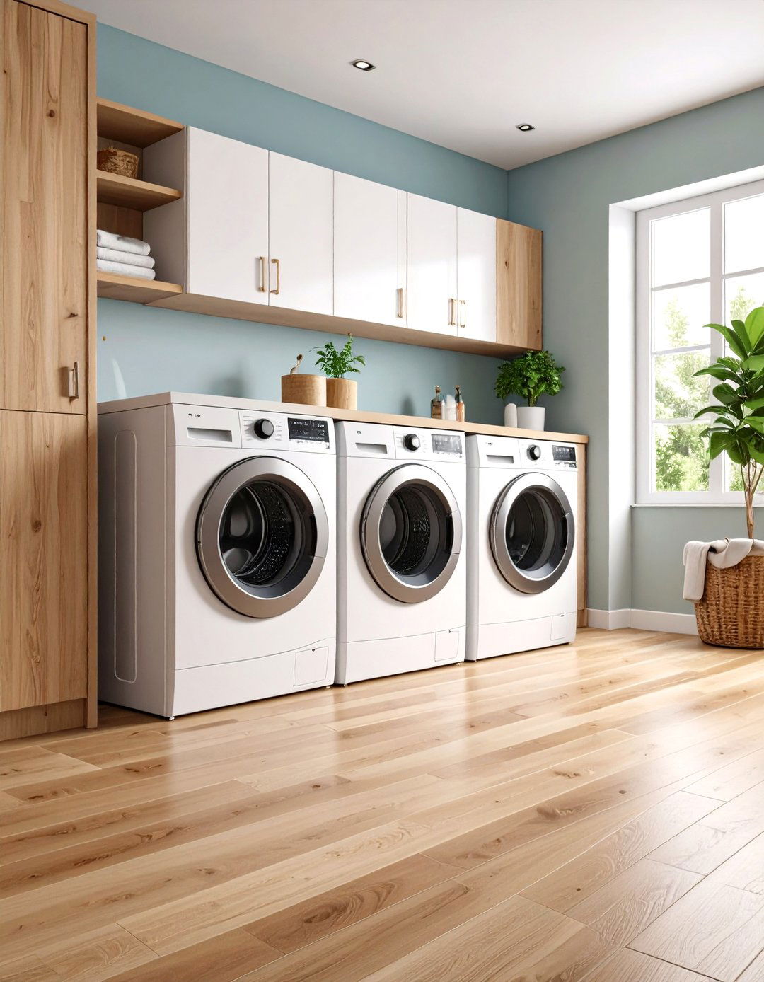 Quartz Look Tile Laundry Room Floor with Crystalline Beauty - 20 Laundry Room Floor Ideas