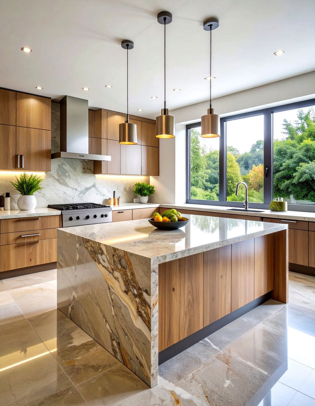 Quartzite Natural Stone Kitchen Countertops - 20 Kitchen Countertop Ideas