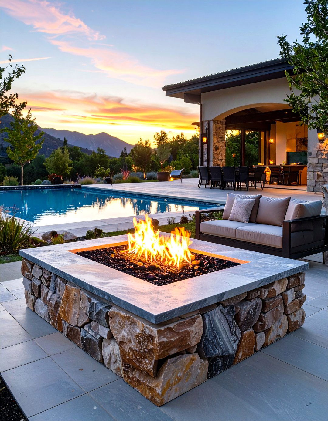Quartzite Rock Fire Pit Luxury Design - 20 Rock Fire Pit Ideas